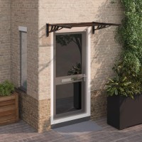 vidaXL Door Canopy Black 48