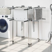 Vidaxl Laundry Drying Rack 42.1X42.1X47.2 Aluminum