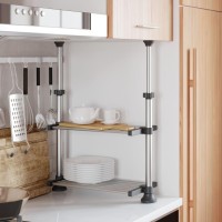 Vidaxl Kitchen Shelf 19.7X9.8X(19.7-27.6) Aluminum