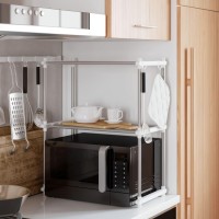 Vidaxl Microwave Shelf White 20.1X10.6X24.8 Aluminum