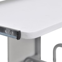 vidaXL Computer Desk with Pull-out Keyboard Tray White Cart Game Laptop Table