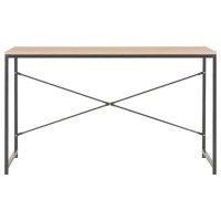 vidaXL Computer Desk Black and Oak 47.2