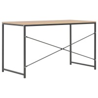 vidaXL Computer Desk Black and Oak 47.2