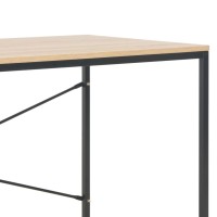 vidaXL Computer Desk Black and Oak 47.2