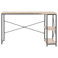 Vidaxl Computer Desk Black And Oak 47.2X28.3X27.6