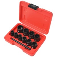 vidaXL 11 Piece Bolt Extractor Set for Damaged Bolts and Nuts Steel