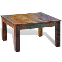 vidaXL Coffee Table Square Reclaimed Wood