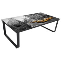 vidaXL Coffee Table with Glass Top Rectangular