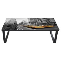 vidaXL Coffee Table with Glass Top Rectangular