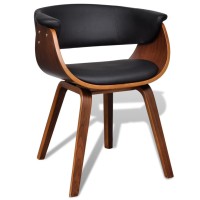 vidaXL Dining Chair Bent Wood and Faux Leather