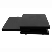 vidaXL Coffee Table 3 Tiers High Gloss Black