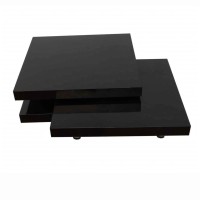 vidaXL Coffee Table 3 Tiers High Gloss Black