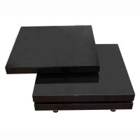 vidaXL Coffee Table 3 Tiers High Gloss Black