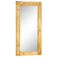 Solid Wood Framed Rectangle Wall Mirror 47.2