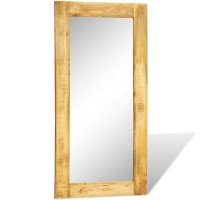 Solid Wood Framed Rectangle Wall Mirror 47.2