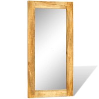 Solid Wood Framed Rectangle Wall Mirror 47.2