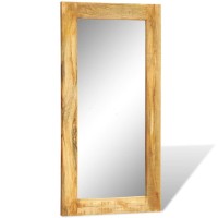 Solid Wood Framed Rectangle Wall Mirror 47.2