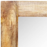 Solid Wood Framed Rectangle Wall Mirror 47.2