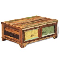 vidaXL Coffee Table with Storage Vintage Reclaimed Wood