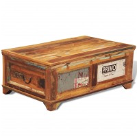 vidaXL Coffee Table with Storage Vintage Reclaimed Wood