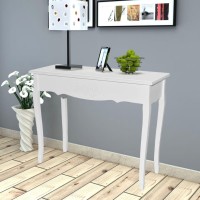 White Dressing Console Table