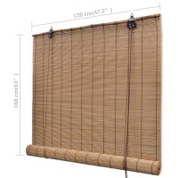 vidaXL Brown Bamboo Roller Blinds 47.2