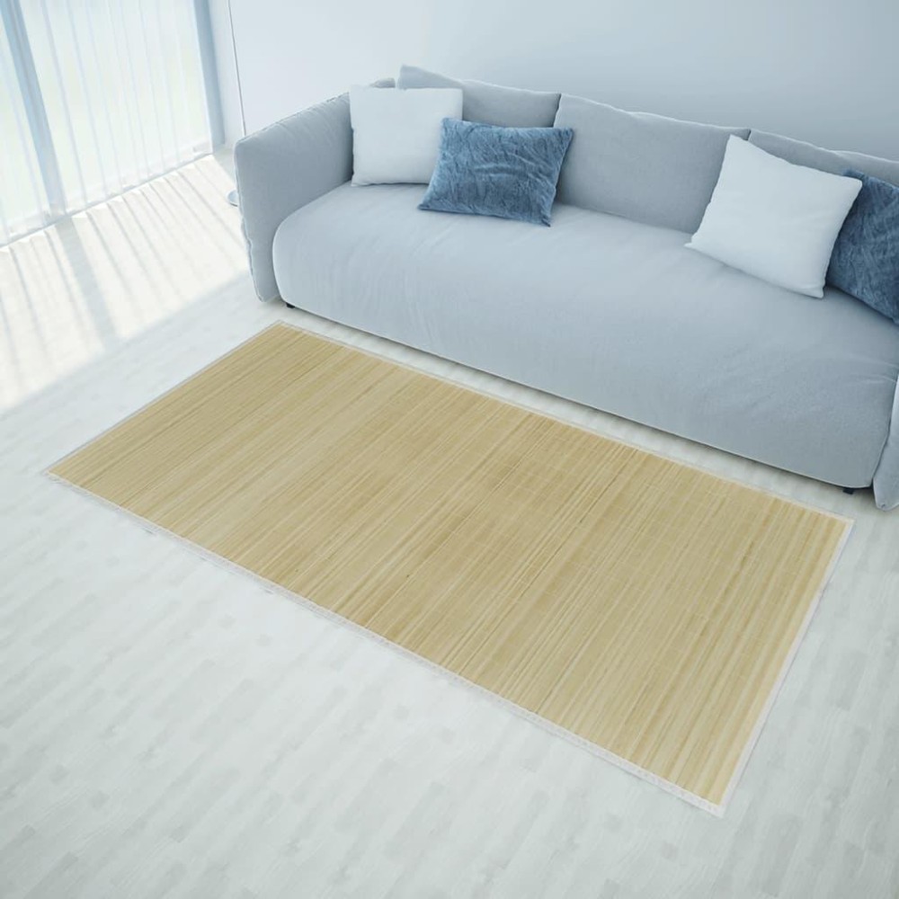 vidaXL Rectangular Natural Bamboo Rug 59.1