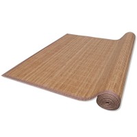 vidaXL Rectangular Brown Bamboo Rug 31.5