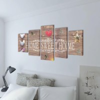 Canvas Wall Print Set Home Sweet Home Design 79