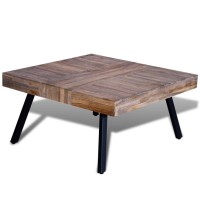 vidaXL Coffee Table Square Reclaimed Teak Wood