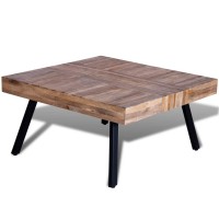 vidaXL Coffee Table Square Reclaimed Teak Wood