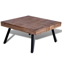 vidaXL Coffee Table Square Reclaimed Teak Wood