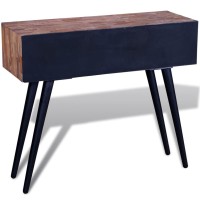 vidaXL Console Table with 3 Drawers Reclaimed Teak Wood