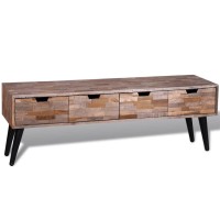 vidaXL Console TV Stand with 4 Drawers Reclaimed Teak