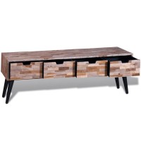 vidaXL Console TV Stand with 4 Drawers Reclaimed Teak