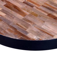 vidaXL Coffee Table Round Reclaimed Teak Wood