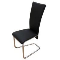 vidaXL Dining Chairs 4 pcs Black Faux Leather