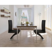 vidaXL Dining Chairs 2 pcs Black Faux Leather