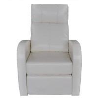 vidaXL Massage Chair White Faux Leather