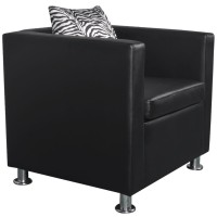 vidaXL Armchair Black Faux Leather