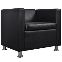 vidaXL Armchair Black Faux Leather