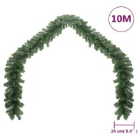 vidaXL Christmas Garland with LED Lights 32.8'