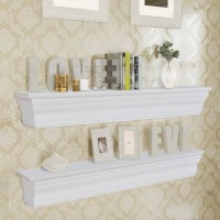 vidaXL Wall Shelves 2 pcs White