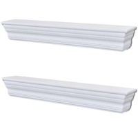 vidaXL Wall Shelves 2 pcs White