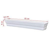 vidaXL Wall Shelves 2 pcs White