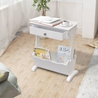 vidaXL Magazine Rack White