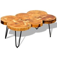 Vidaxl Coffee Table 13.8 6 Trunks Solid Sheesham Wood