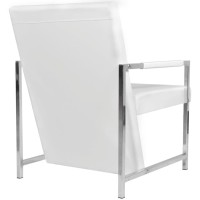 vidaXL Cube Armchair White Faux Leather