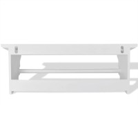 vidaXL Coat Rack MDF White Baroque Style