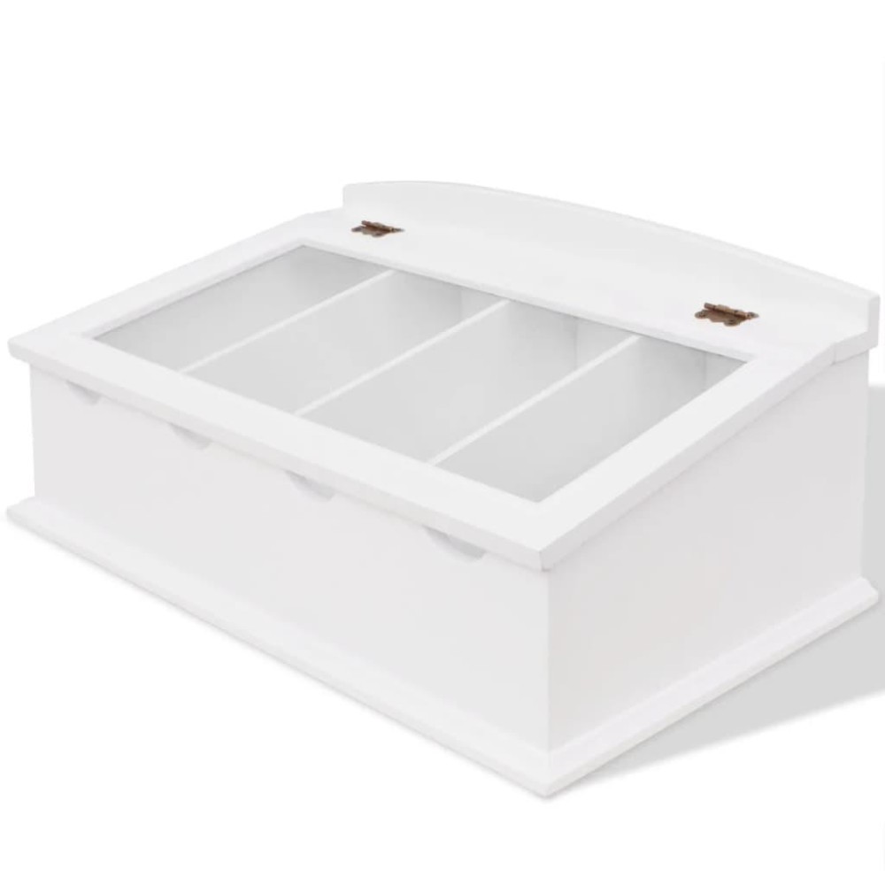 vidaXL Cutlery Tray MDF White Baroque Style